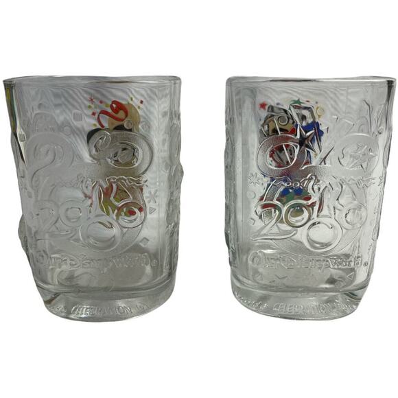 2000 Celebration Walt Disney McDonalds Mickey Mouse Drinking Glasses Set of 2 - Picture 3 of 9